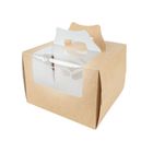 Kraft Cake Box with Handle (8 x 8 x 5.5 Inches ) 5 Pieces