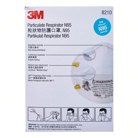 3M Particulate Respirator 8210 N95 Mask 20 Pieces