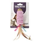 Trustie Cat Toy Jute Braid Feather with Bell Pink 4 x 19cm (HTY0N613183) 1 Unit