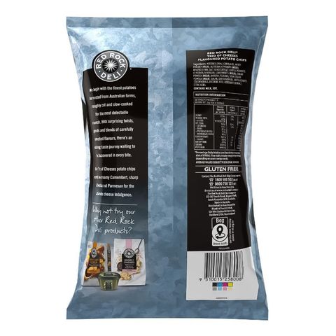 Red Rock Deli Trio of Cheeses Potato Chip Snacks 165g