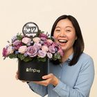 Ferns N Petals Birthday Flowers Box - SGFL10871 1 Unit