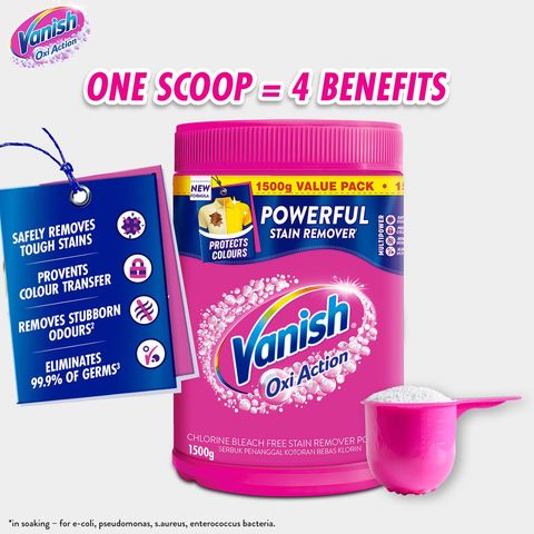 Vanish Stain Remover Pink Oxi Action Detergent Powder 1.5kg