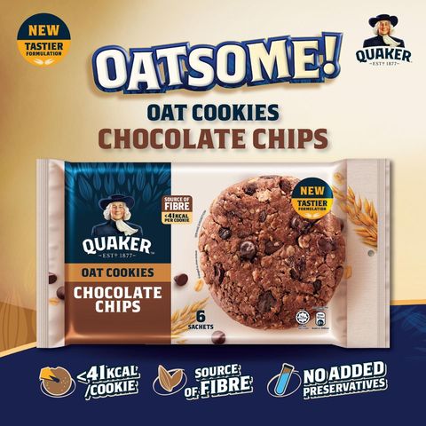 Quaker Oatmeal Cookies - Chocolate Chips, 6s x 27g