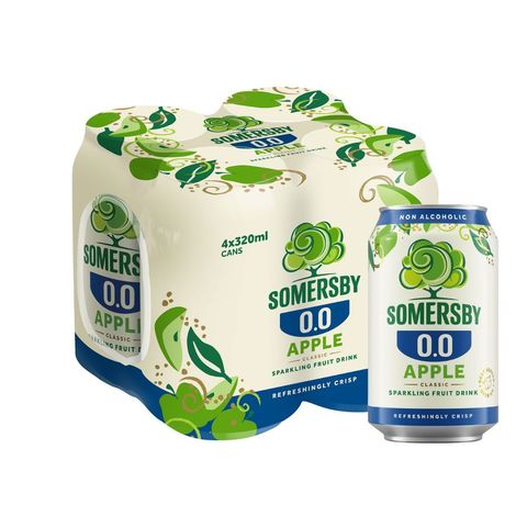Somersby 0.0 Non Alcoholic Sparkling Apple Drink Can 4pcs x 320ml