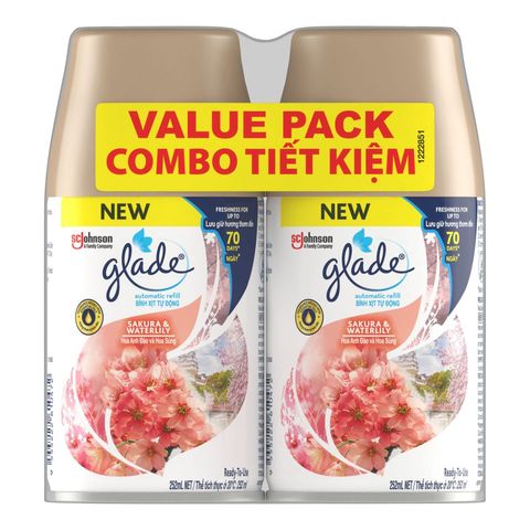 Glade Automatic Spray Refill - Sakura & Waterlily Air Freshener Twin Pack 2 x 252ml