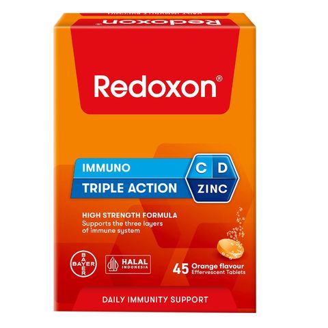 Redoxon Triple Action Immune Protector Orange Effervescent Tablets 45s