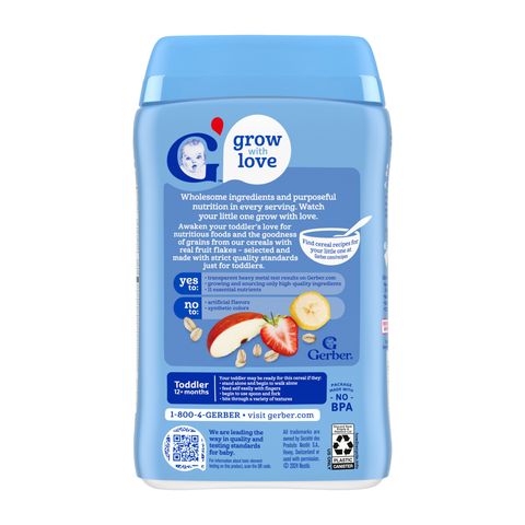 Gerber Multigrain Banana Apple Strawberry Cereal (From 12 Months) 227g