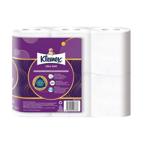 Kleenex 3Ply Ultra Soft Toilet Tissue 6 Rolls x 160s
