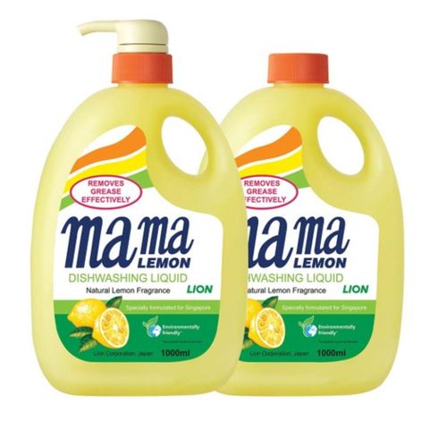Mama Lemon Dishwashing Liquid - Regular 2 x 1L