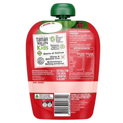 Tamar Valley Strawberry All Natural Greek Yoghurt 110g