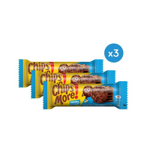 Chipsmore Original Chocolate Chip Cookies 135g (Bundle of 3)