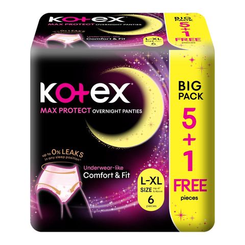 Kotex Overnight Panties L-XL 5+1 Pieces