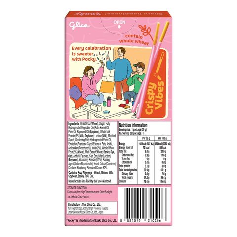 Glico Pocky Strawberry Biscuit Stick 39g