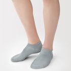 男清爽舒適棉質淺口直角襪 灰銀 25-27cm #4548076828464