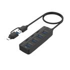 #245819 Esense 4A+3C 7 Port USB3.0集線器-黑 01-EHB743BK 1 入