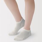 女清爽舒適棉質淺口直角襪淺灰 23-25cm #4548076820345