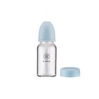 Simba Glass Standard Baby Bottle (Morning Blue) Round Hole SS (120ml) 1 Piece