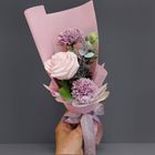 3合1紫康乃馨香皂花束