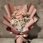 甜美粉玫瑰滿天星乾燥花束 30 x 20 cm 1 束