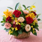 Hualan Warm Sun Red Table Flower 1 Piece