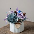 嚴選唯藝不凋盆花 藍 15 x 15 x 15cm 1 入