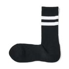 男圈絨直角襪黑橫紋25-27cm #4547315771387