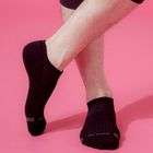 Footer Men's Solid Color Sports Reverse Airflow Cushioned Boat Socks - Black XL 1 Pair @61#4715898840312