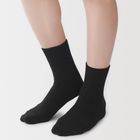 男羅紋厚織直角短襪黑色25-27cm #4548076831990