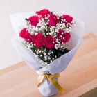 Vivid Peach Rose Bouquet (8 Blooms) 1 Packet