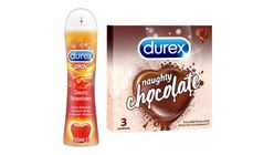 Durex Lube Strawberry 50ml and Durex Spice Naughty Chocolate 3'S