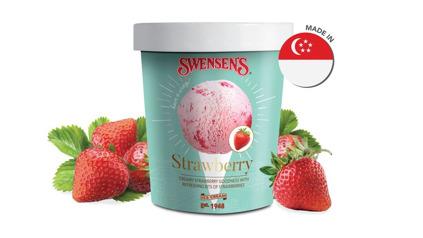 Swensen's Strawberry Ice Cream Pint 473ml