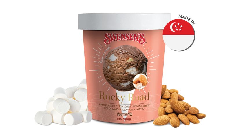 Swensen's Rocky Road Ice Cream Pint 473ml