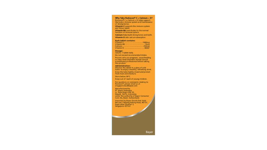Redoxon Vitamin C + Calcium Orange Efferverscent Tablets 10s