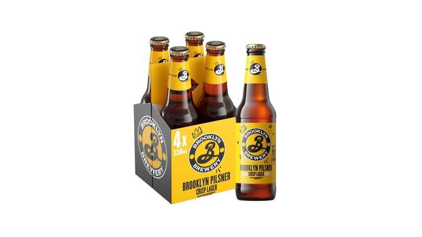 Brooklyn Pilsner Crisp Lager Craft Beer Bottle 4pcs x 330ml