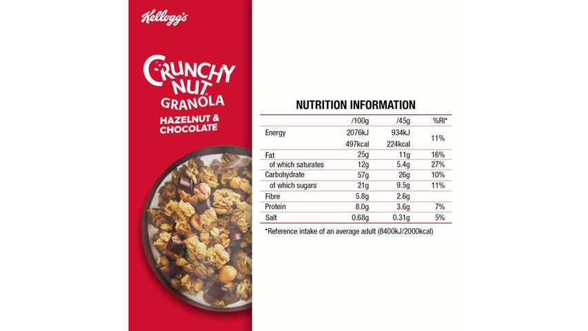Kellogg's Crunchy Nut Oat Granola Choco Hazelnut 380g