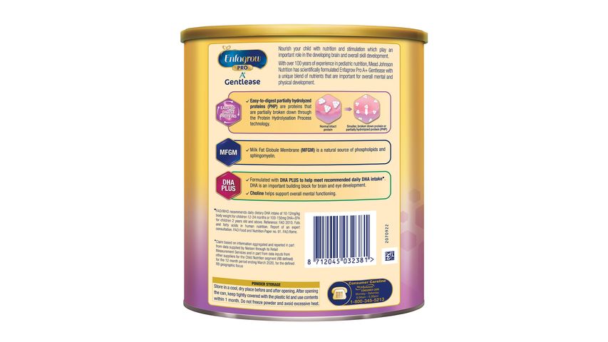 Enfagrow A+ Stage 3 Gentlease 360 DHA+Growing Up Milk (1-3 Years) 800g