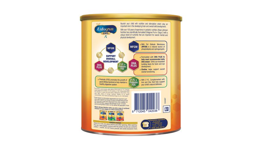 Enfagrow Pro A+ Stage 3 2-FL+ MFGM Growing Up Milk (1-3 Years) 800g