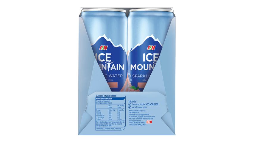 Ice Mountain Sparkling Water Peach 6pcs x 325ml