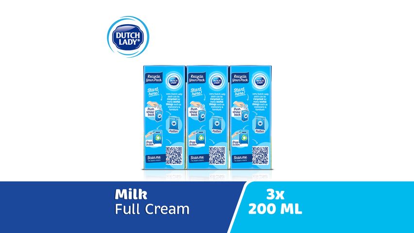 Dutch Lady UHT Full Cream Milk 6 x 200ml
