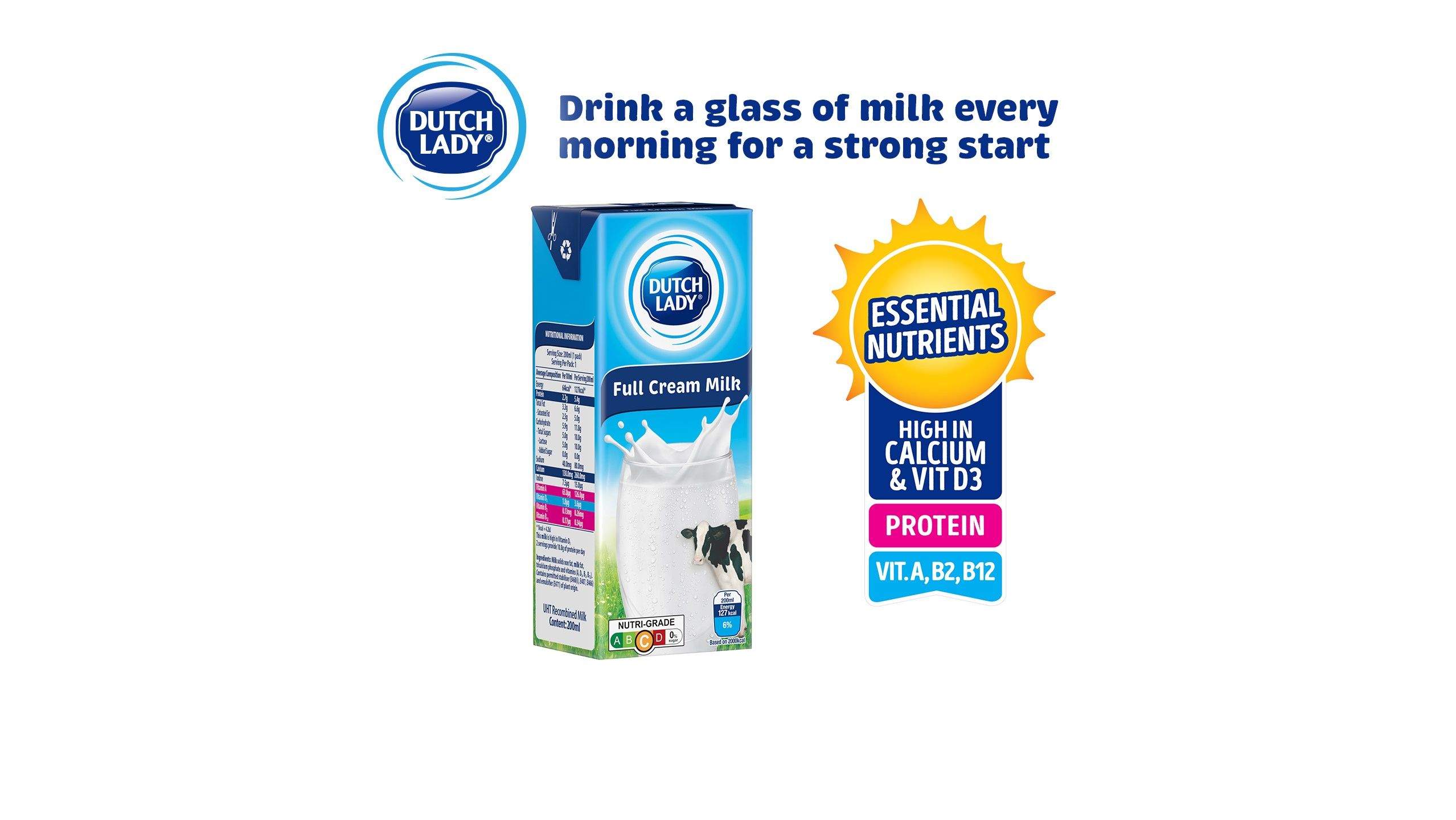 Dutch Lady UHT Full Cream Milk 6 x 200ml delivery near you in