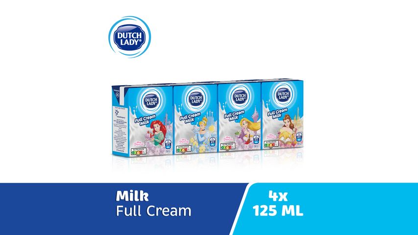 Dutch Lady UHT Princess Full Cream Milk 4 x 125ml