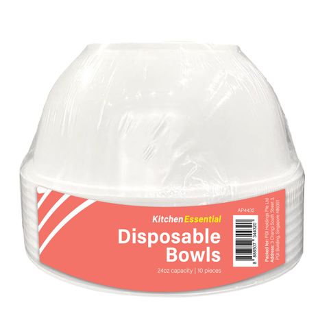 Kitchen Essential Plastic Bowls (24oz) 10 Pieces