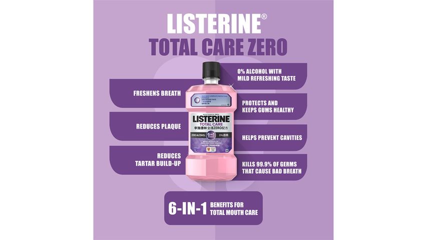 Listerine Non Alcohol Mouthwash - Total Care Zero 1L