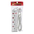Morries 4-way Extension Cord with Surge Protection 2m 1 Piece