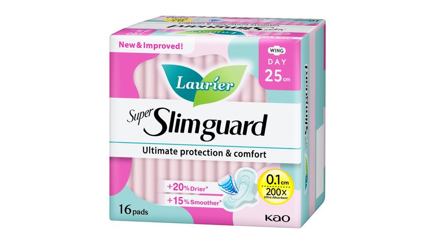 Laurier Super Slimguard 25cm 2 Packs x 16pcs