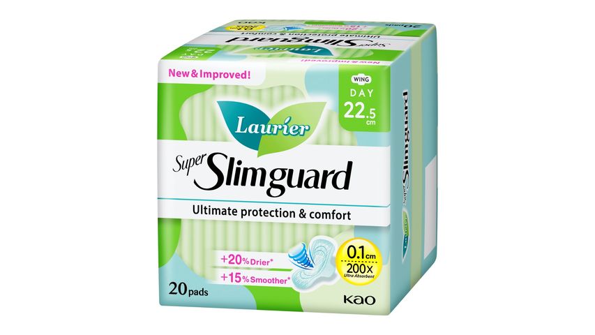 Laurier Super Slimguard 22.5cm 2 Packs x 20pcs