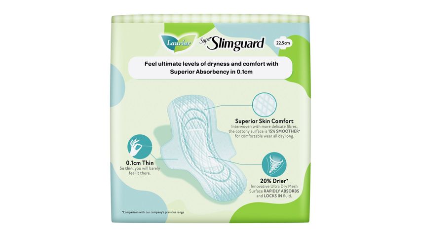 Laurier Super Slimguard 22.5cm 2 Packs x 20pcs