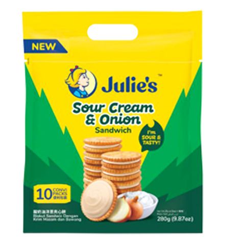 Julie's Sour Cream & Onion Sandwich Biscuits 280g