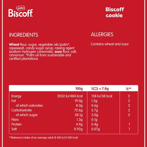 Lotus Biscoff Caramelized Biscuit Cookies (50x1P) 312.5g