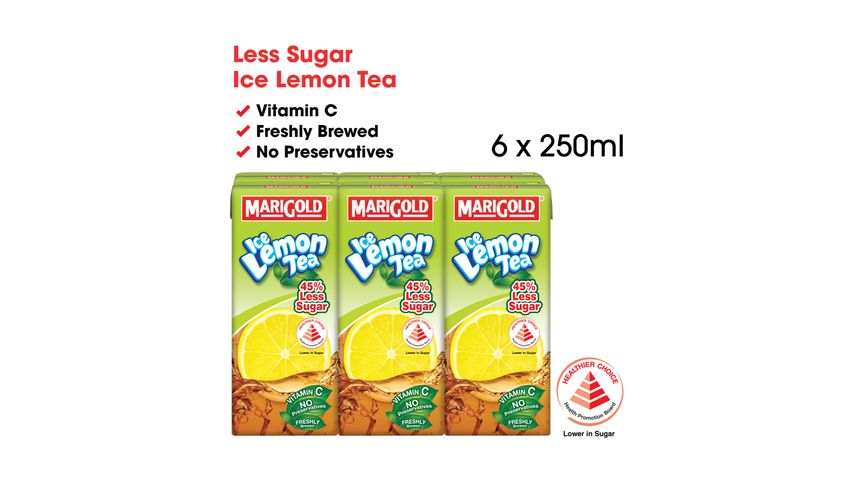 Marigold Ice Lemon Tea Less Sweet 6s x 250ml